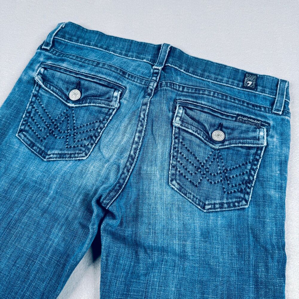 7 For All Mankind Women's Low Rise Bootcut Stretch Jeans , Actual Size 29x32